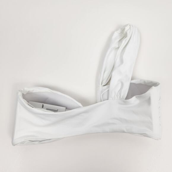 L*Space Mick Bikini Top in White Size Small One Shoulder NWT - Picture 3 of 5